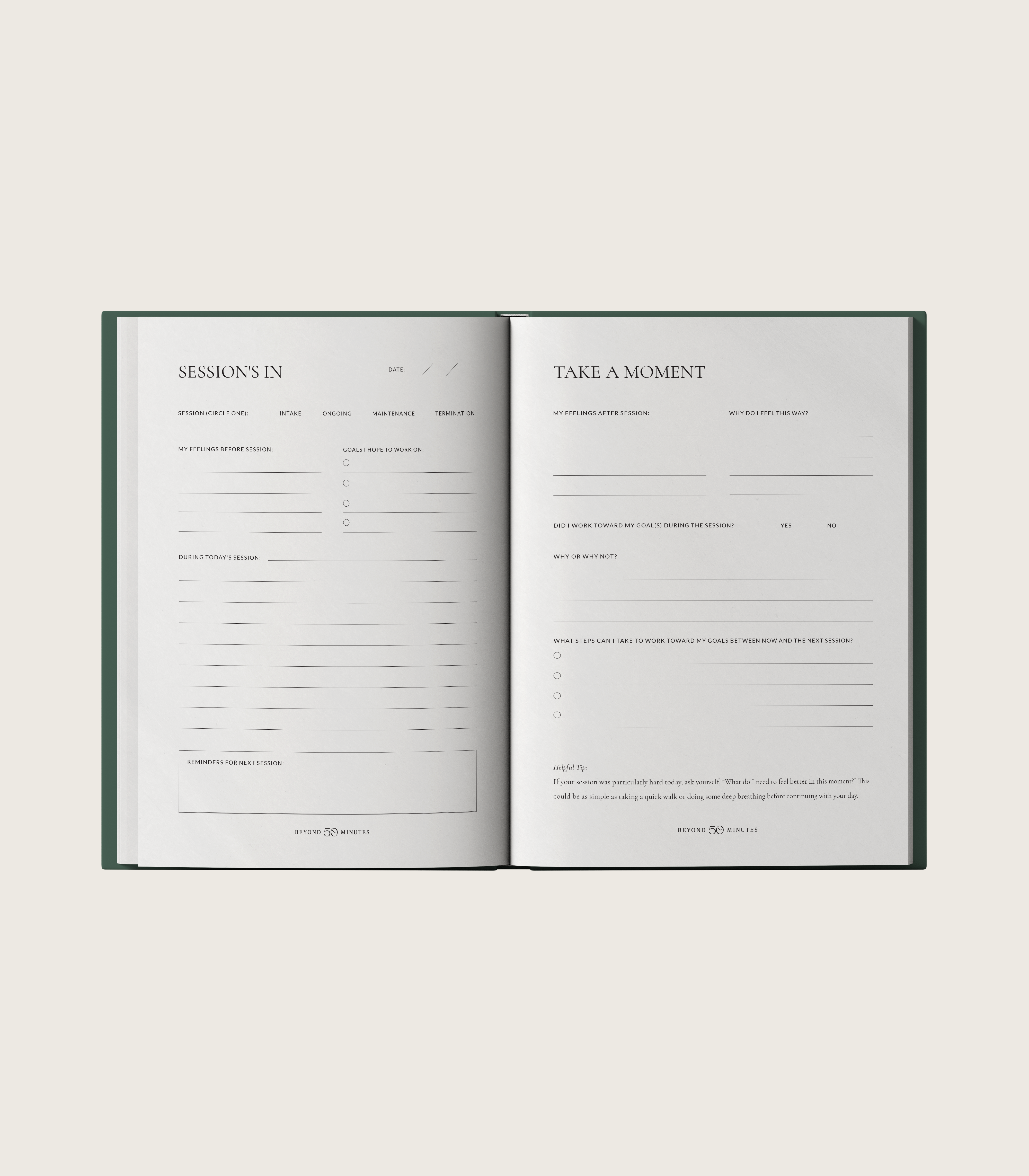 Beyond 50 Minutes: A Guided Therapy Journal